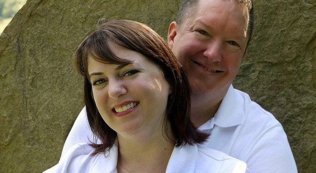Engaged couple